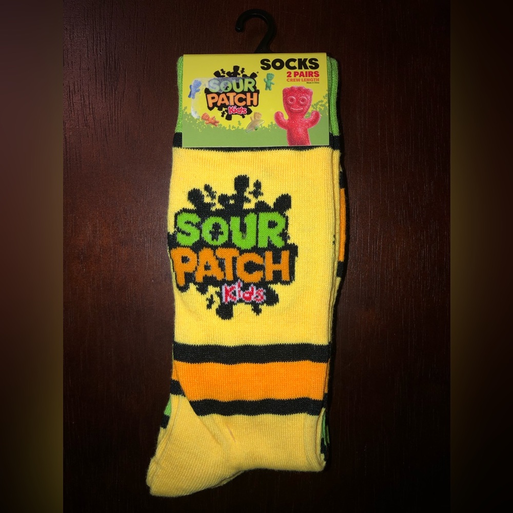 SOUR PATCH KIDS NOVELTY CREW SOCKS NWT MEN’S SHOE SIZE 8-12